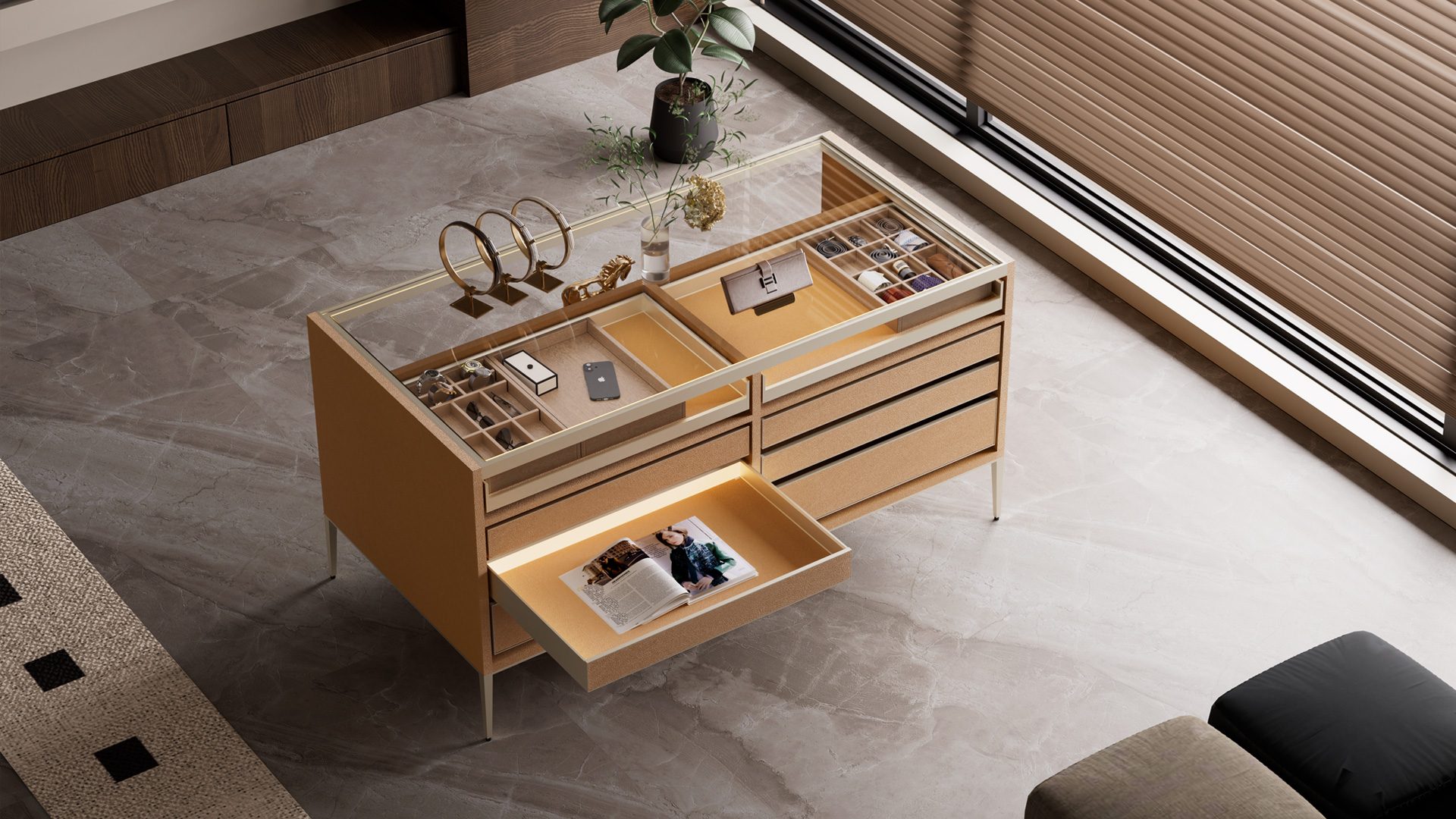 Insel-Theke FG4001 in einem Ankleidezimmer
